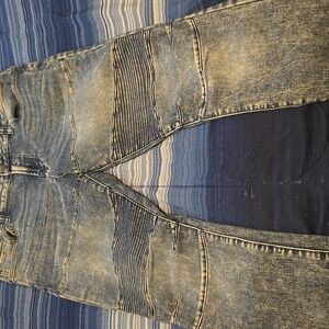 Ribbed Straight Fit Jeans Mens 38x30